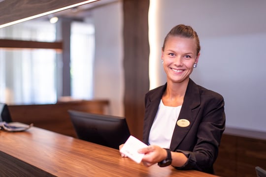 Receptionist på hotell Park