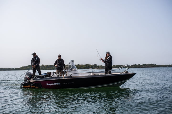 Fishermen in a boat